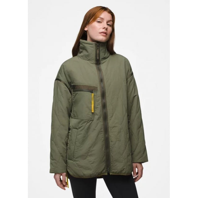 PRANA W Encinitas Field Coat Rye Green