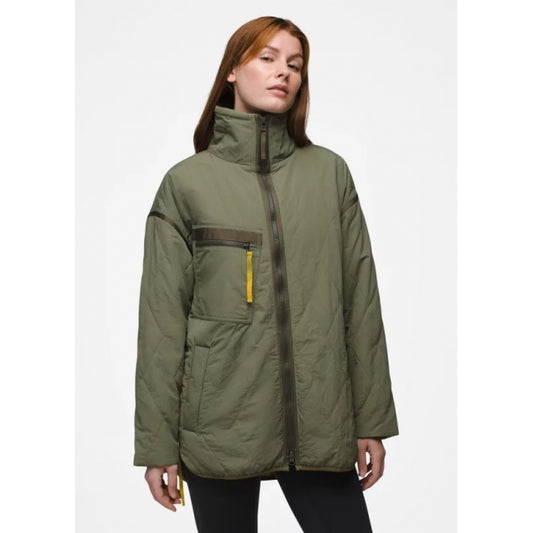 PRANA W Encinitas Field Coat Rye Green
