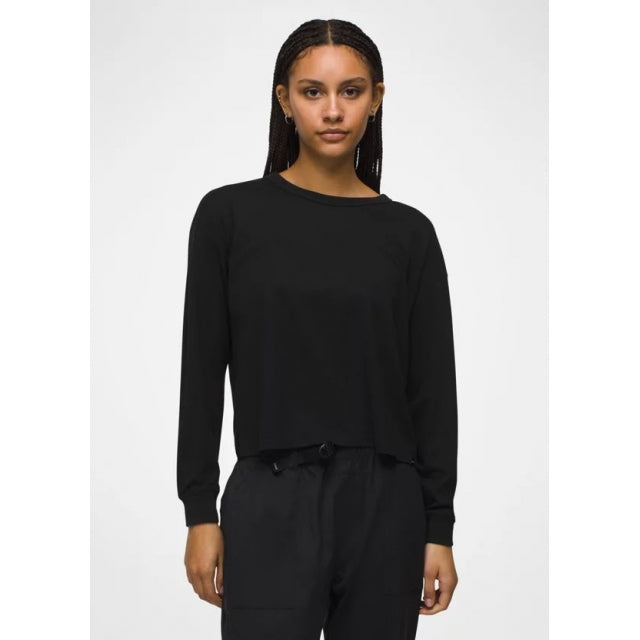 Prana W Cozy Up Ls Crew BLACK