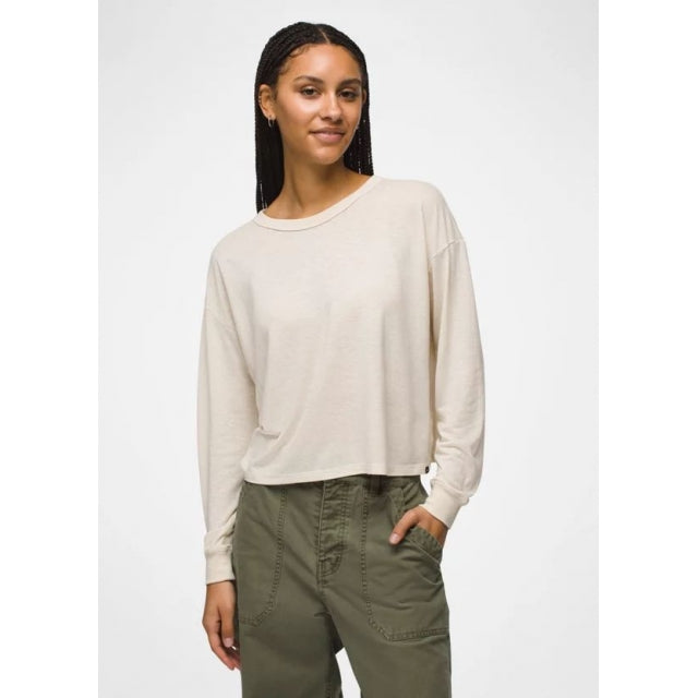 Prana W Cozy Up Ls Crew CANVAS