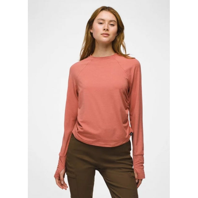 Prana W Sol Searcher Ls Crew TERRACOTTA