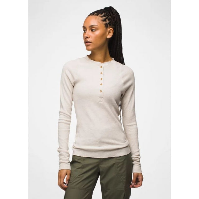 Prana W Touchstone Henley OATMEAL HEATHER