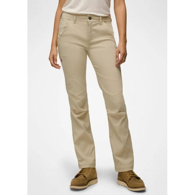 Prana W Stretch Zion Mid Rise Pant Short SANDSTONE