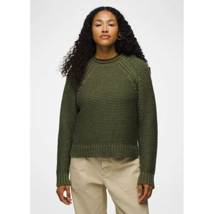 Prana W Cades Cove Sweater RYE GREEN