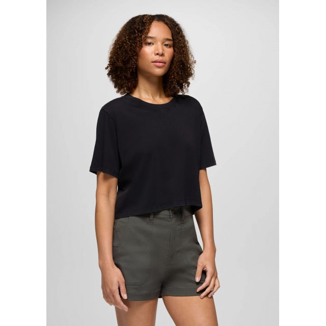 Prana Everyday Crop Tee Black