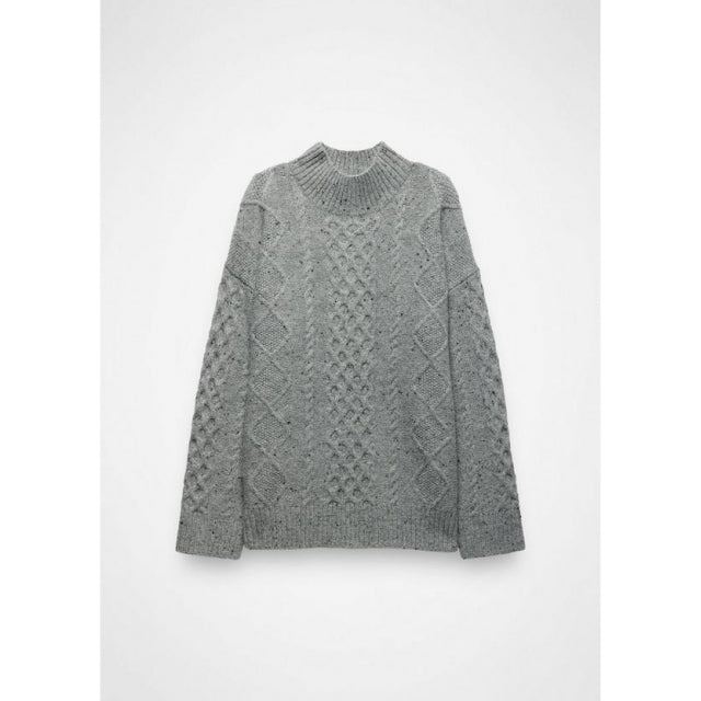 Prana Amber Mountain Cable Sweater Stone