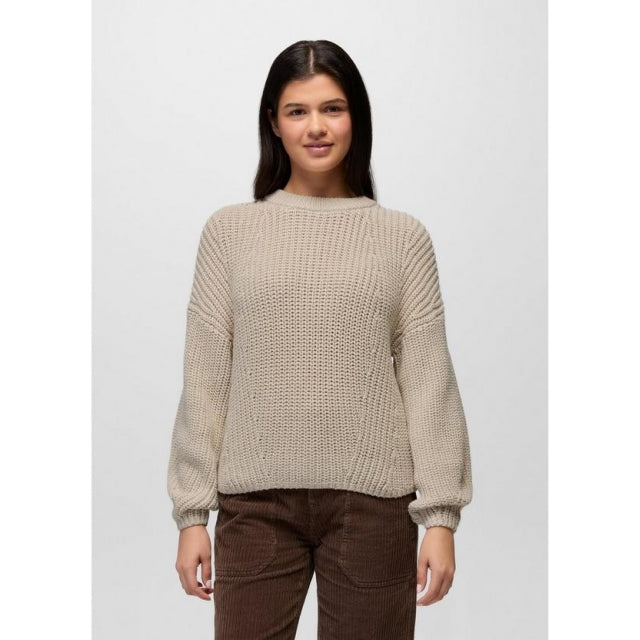 Prana Sunday River Crewneck Sweater Beach Pebble