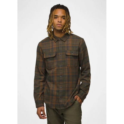 Prana M Westbrook Flannel Shirt MUD