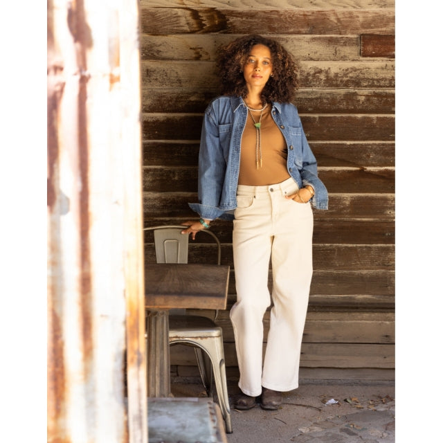 Carve Designs Audrey Wide Leg Ecru