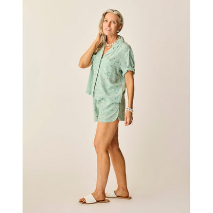 Womens Rhett Linen Short Carve Designs