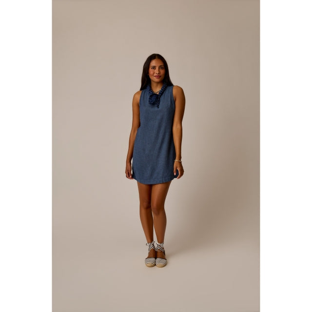 Womens Scottie Linen Dress Carve Designs