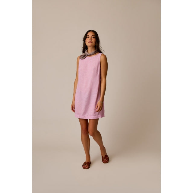 Womens Scottie Linen Dress Carve Designs