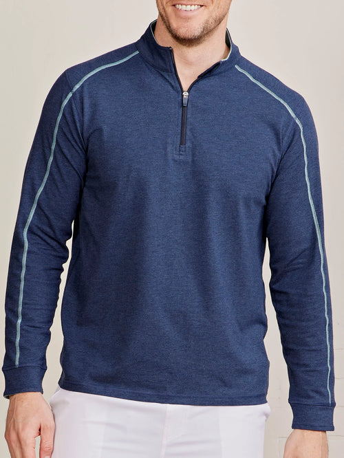 Classic Navy Heather/Waterfall Heather / XL