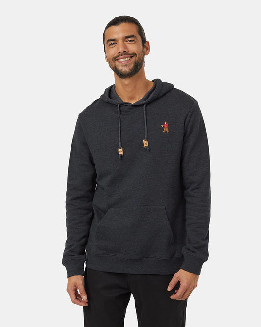 Tentree Mens Sasquatch Hoodie Meteorite Black Heather/Lumberjack