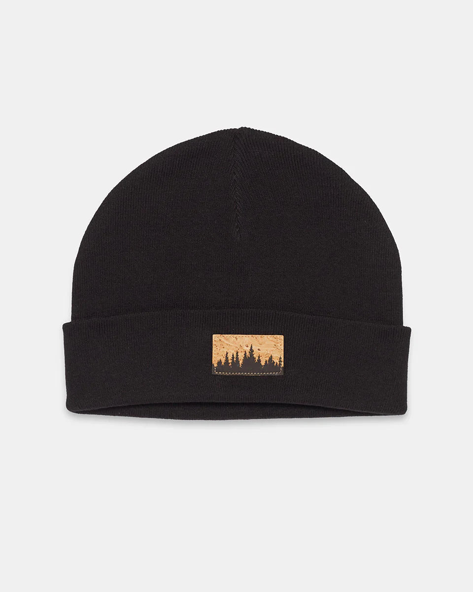 Tentree Juniper Cork Patch Beanie Meteorite Black/Cork Patch