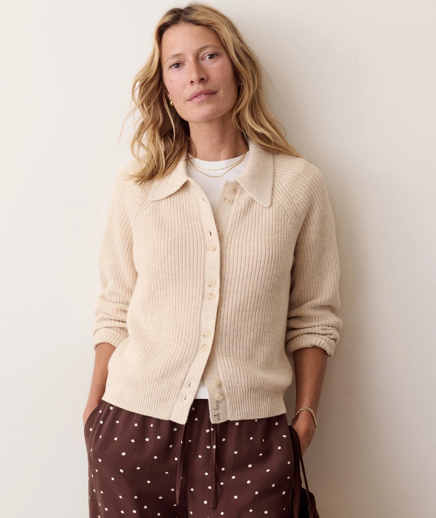 W Parker Collared Cardigan