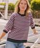 navy & lilac stripe / Extra Small