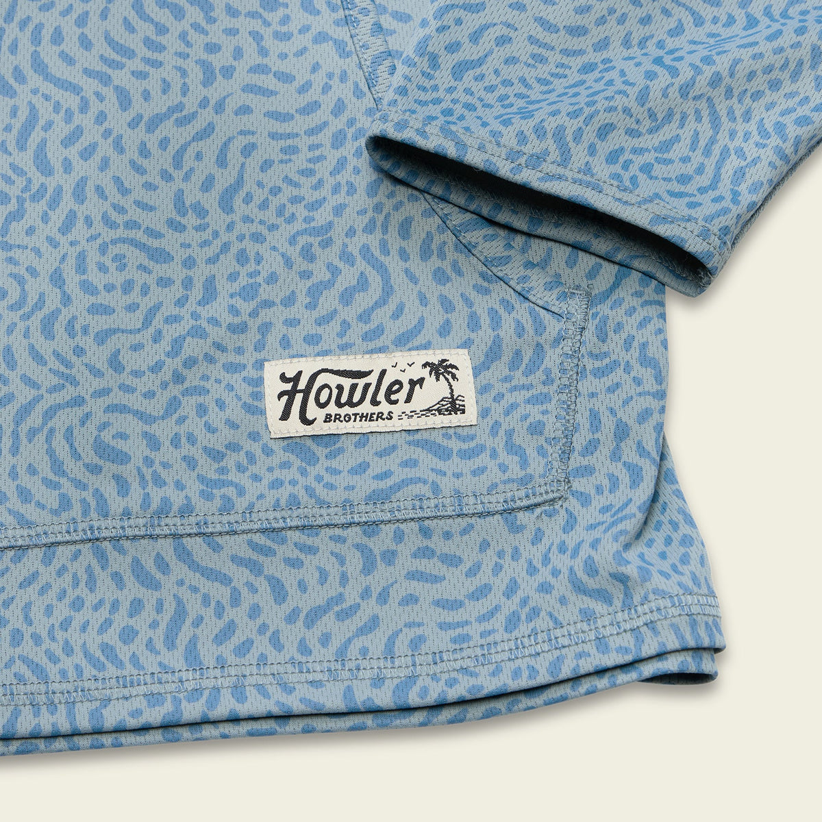 Mens Loggerhead Hoodie - Pond Patterns : Iron Blue