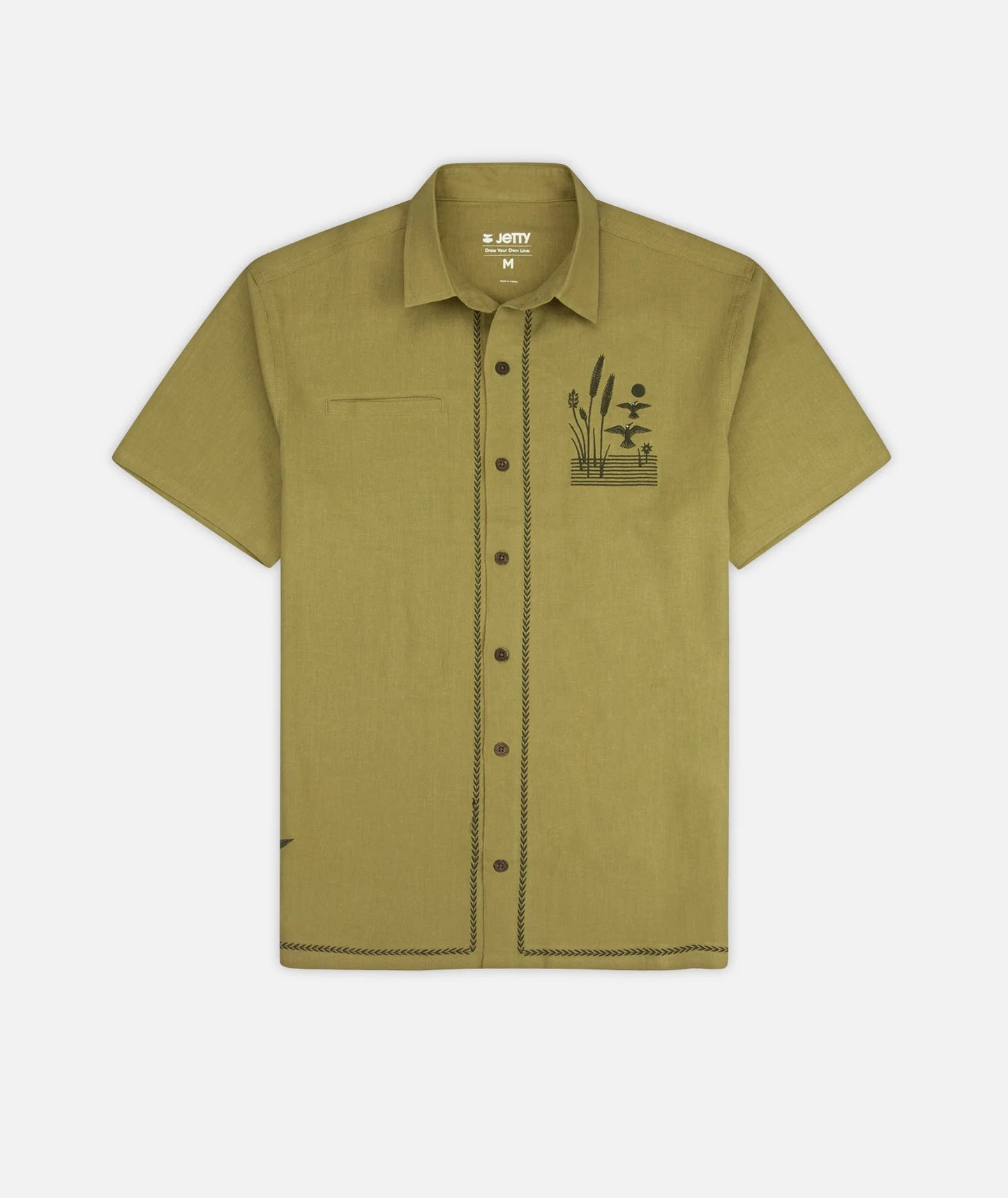 M Marshall Embroidered Linen Shirt