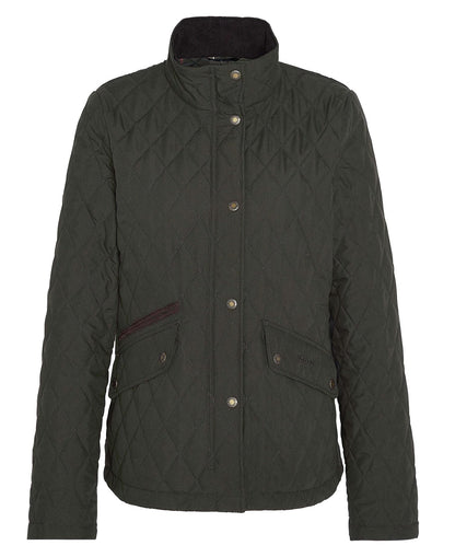 Womens Barbour Country Winter Shoveler dark olive/classic