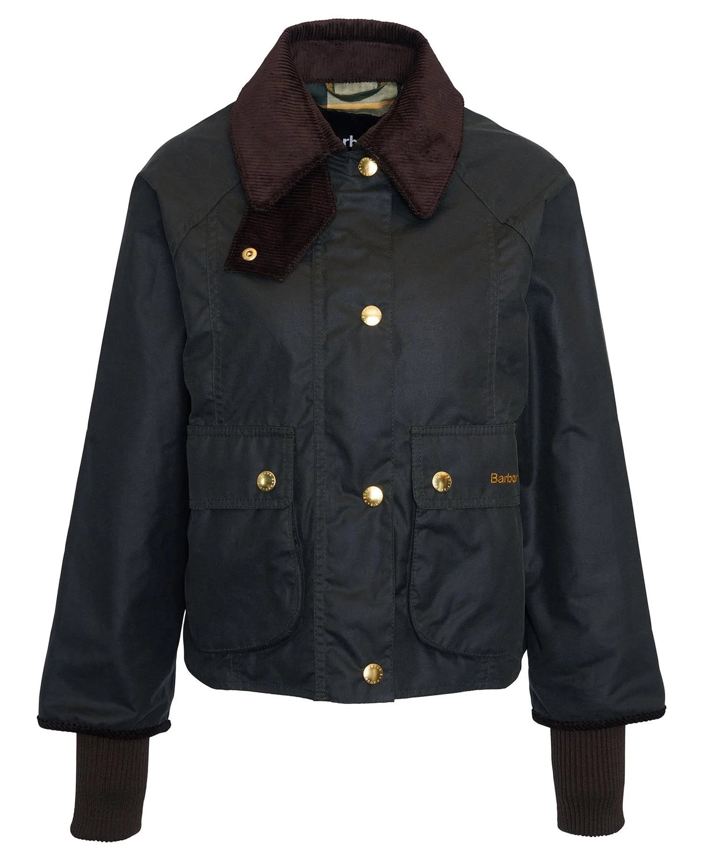 Womens Barbour Cropped Beadnell Wax sage/ancient