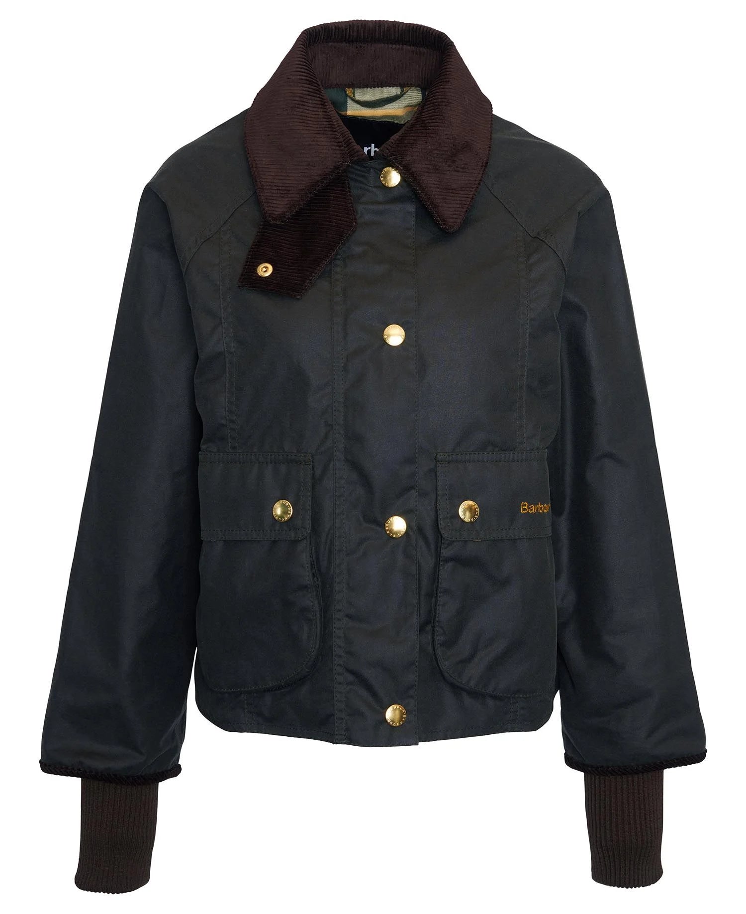Womens Barbour Cropped Beadnell Wax sage/ancient