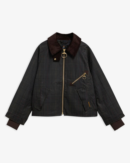 W Barbour Arlene Checked wax jacket