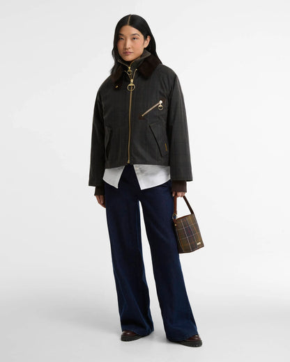 W Barbour Arlene Checked wax jacket
