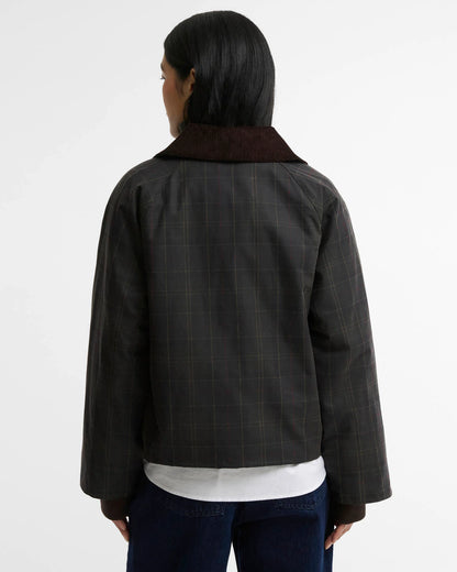 W Barbour Arlene Checked wax jacket