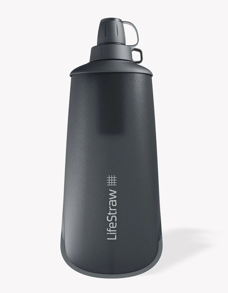 Peak Series Collapsible Squeeze Water Bottle Filter System; 1 L