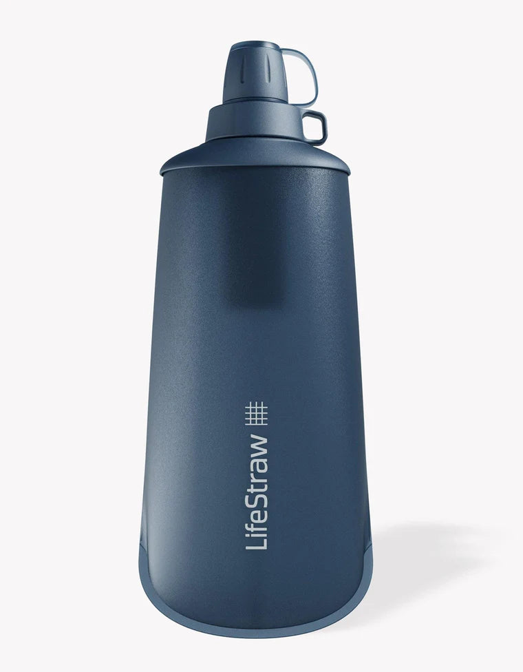 Peak Series Collapsible Squeeze Water Bottle Filter System; 1 L