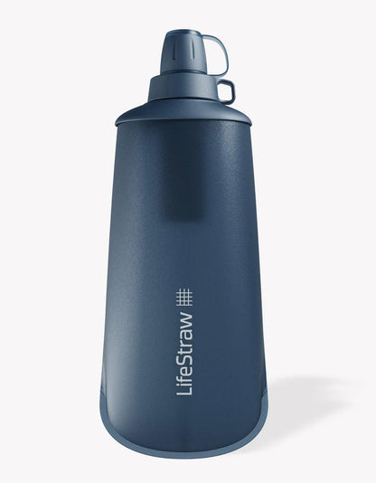 Peak Series Collapsible Squeeze Water Bottle Filter System; 1 L