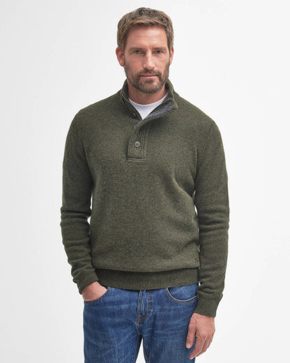 Mens Barbour Essential Patch Half Zip Knitted Jumper