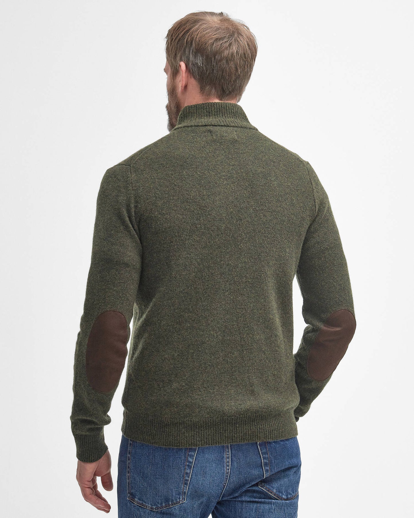 Mens Barbour Essential Patch Half Zip Knitted Jumper