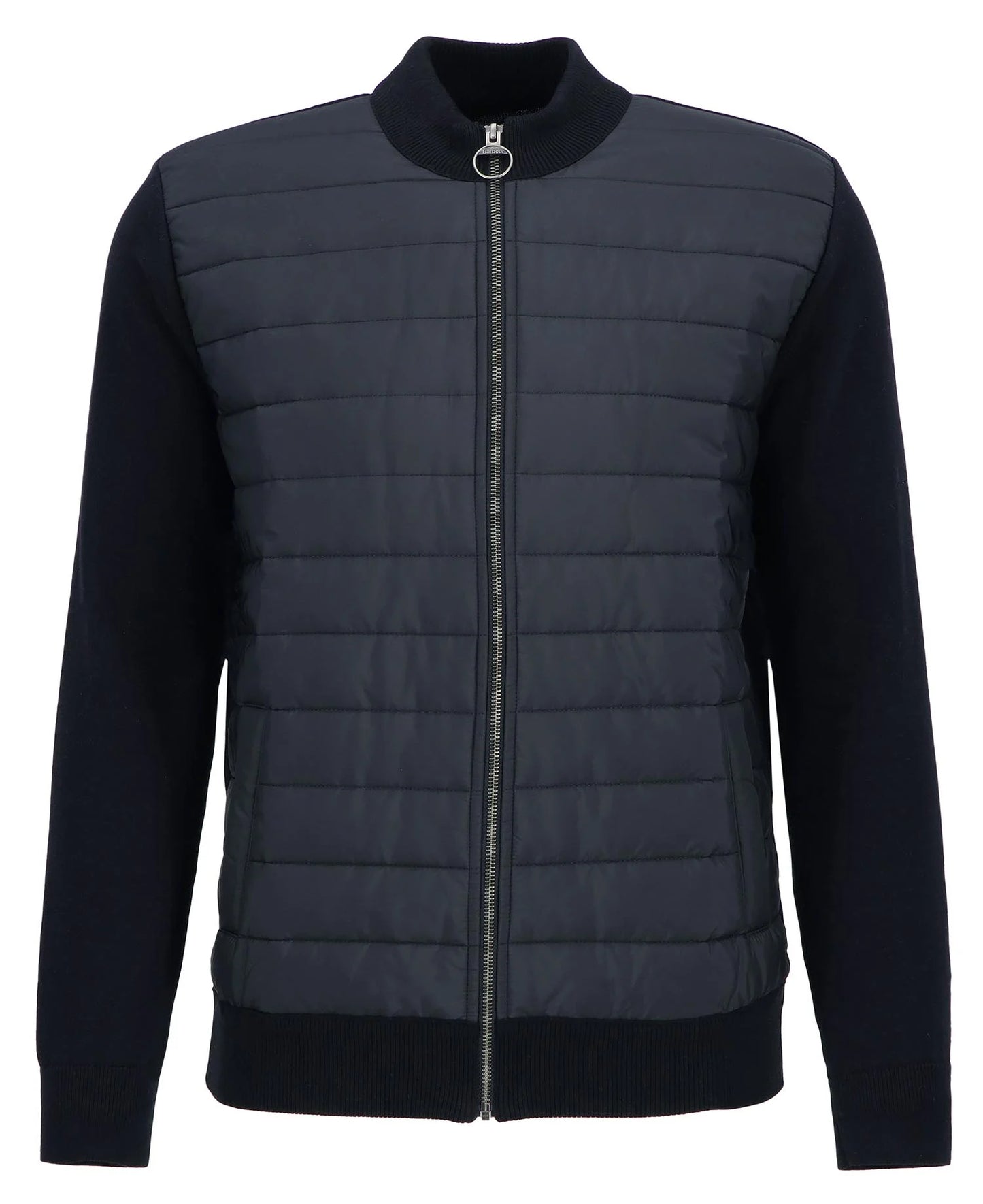 Mens Barbour Essential Carn Baffle Zip Through Knitted Jumper
