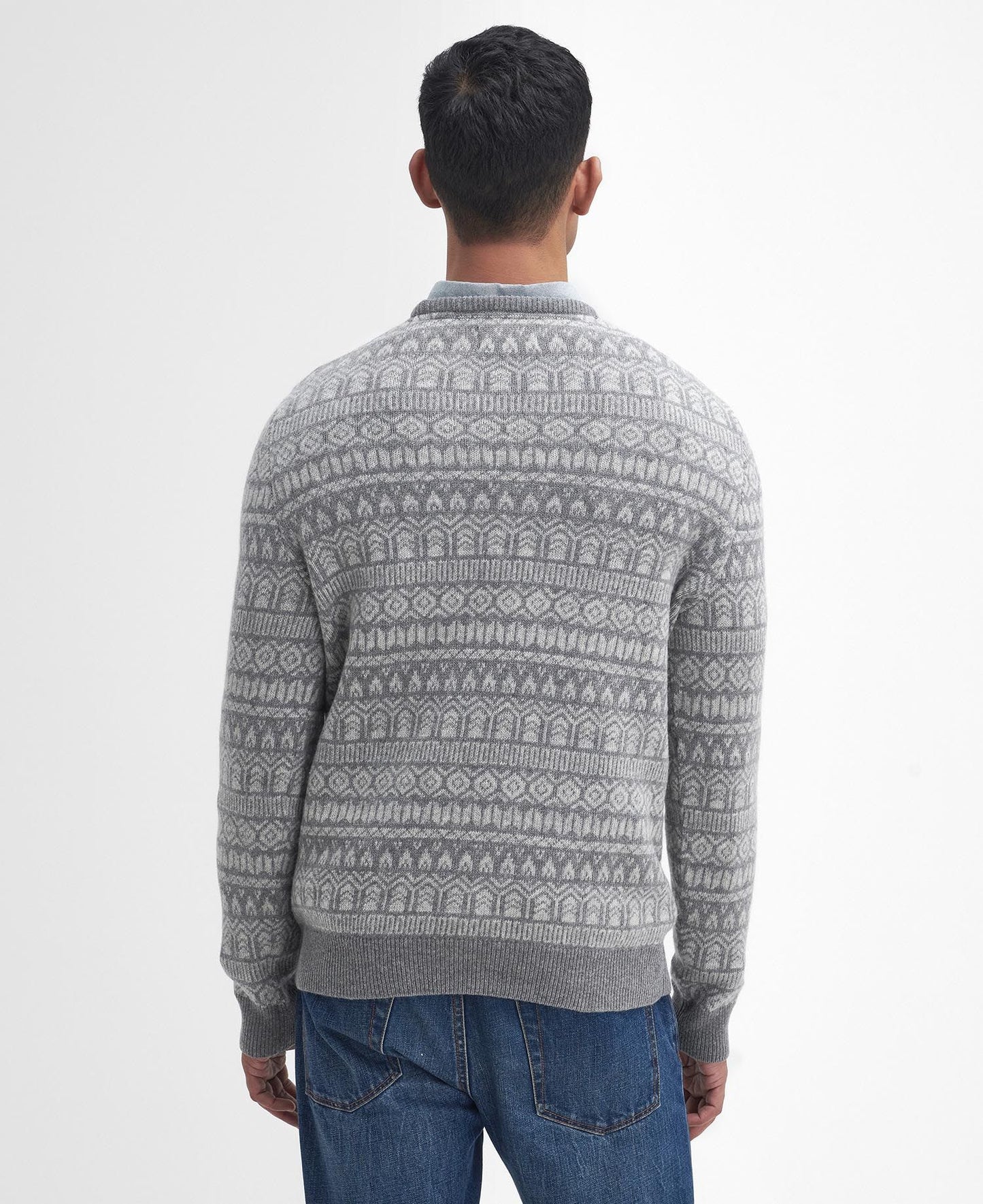 Mens Barbour Stonebeck Fair Isle Crew Neck Sweater