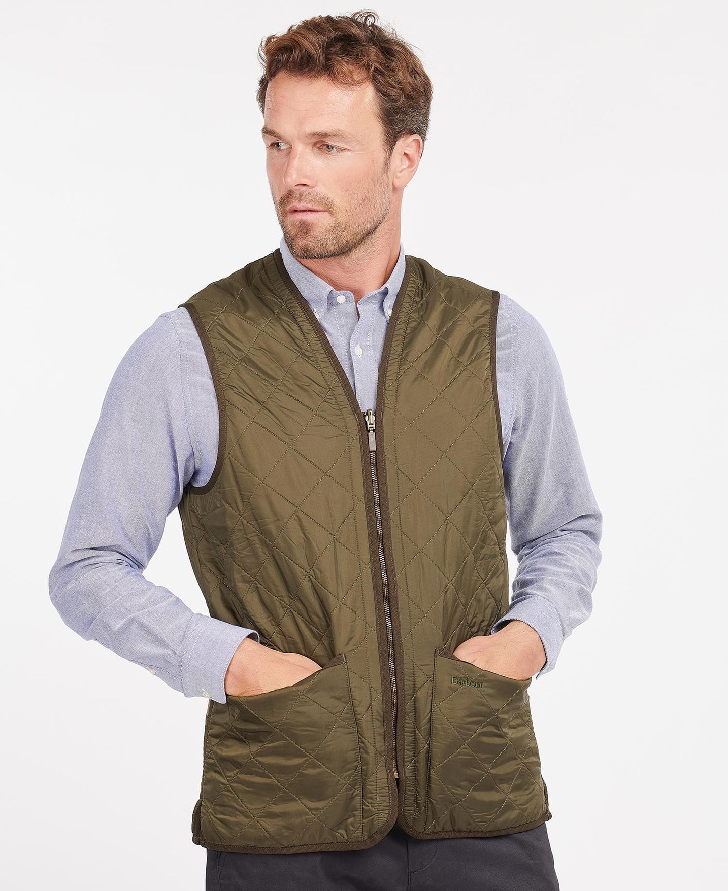 Mens Barbour Polarquilt Waistcoat/zip-in Liner