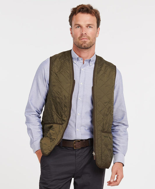 Mens Barbour Polarquilt Waistcoat/zip-in Liner