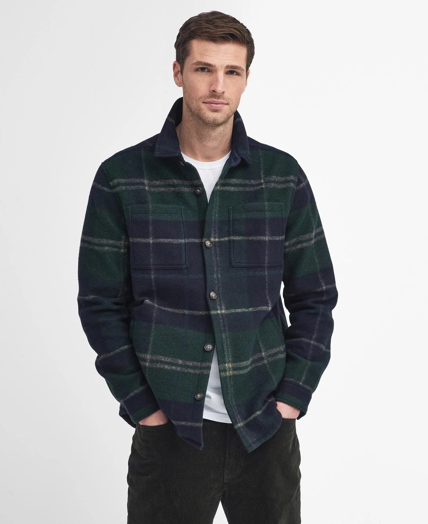 Mens Barbour Chapter Tailored Check Overshirt