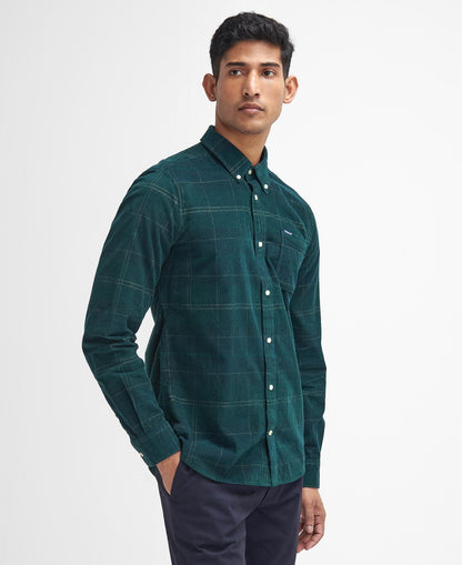 Mens Barbour Blair Tailored Tartan Cord Shirt