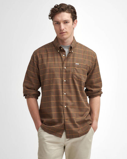 M barbour henderson regular thermo weave checked shirt