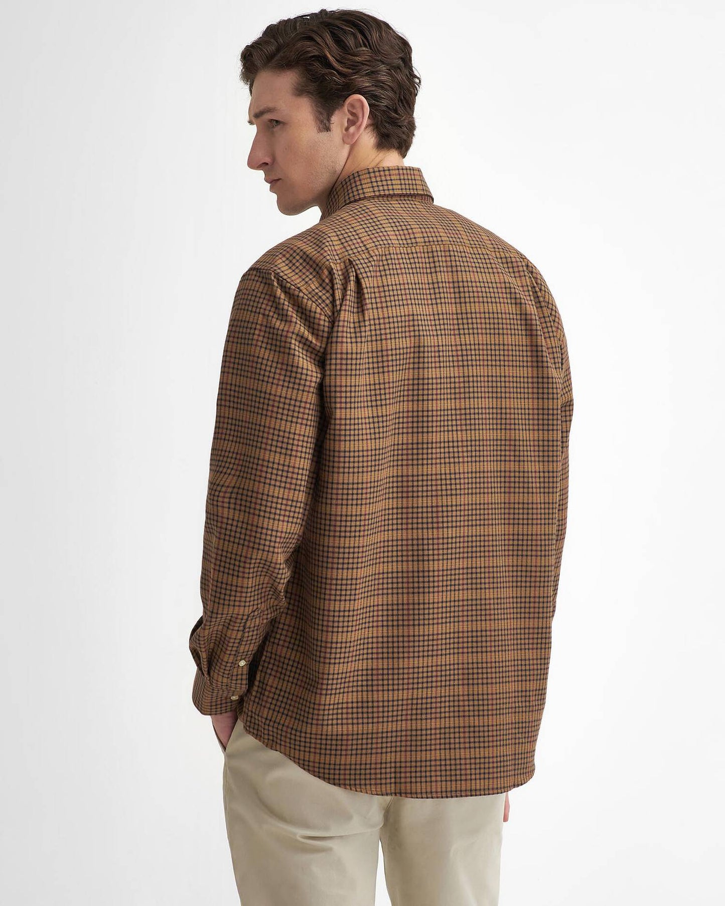 M barbour henderson regular thermo weave checked shirt