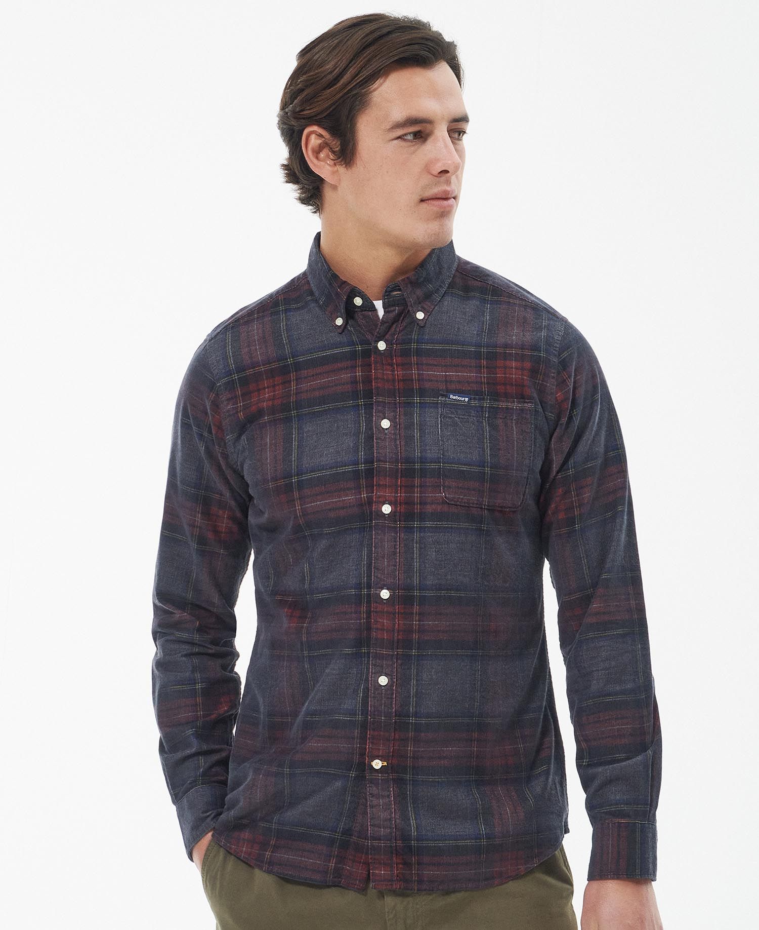 Mens Barbour Southfield Tailored Checked Cord Shirt