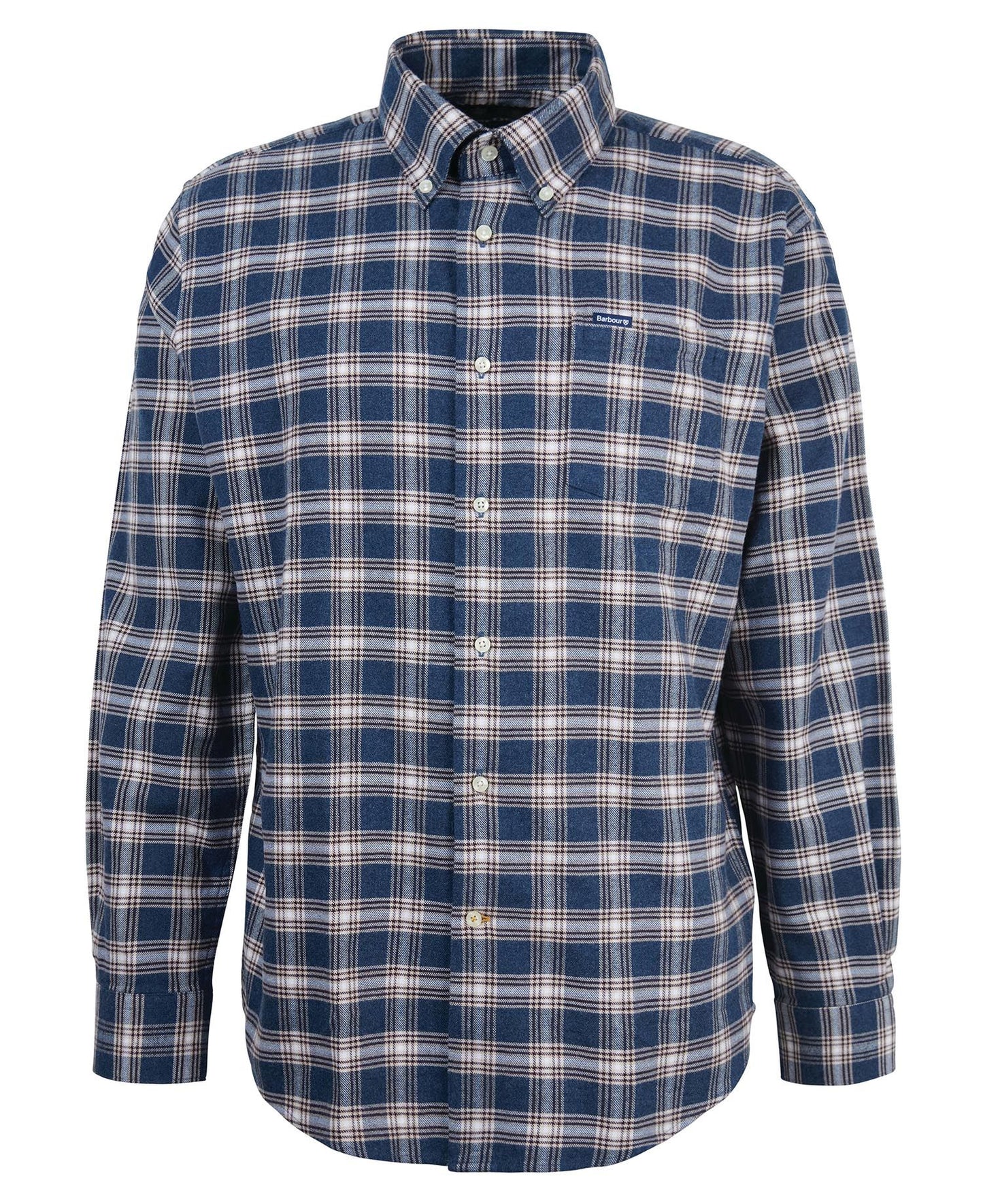 Mens Barbour Bowburn Regular Checked Shirt navy marl