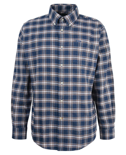 Mens Barbour Bowburn Regular Checked Shirt navy marl