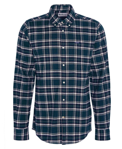 Mens Barbour Drumhill Tailored Checked Shirt navy