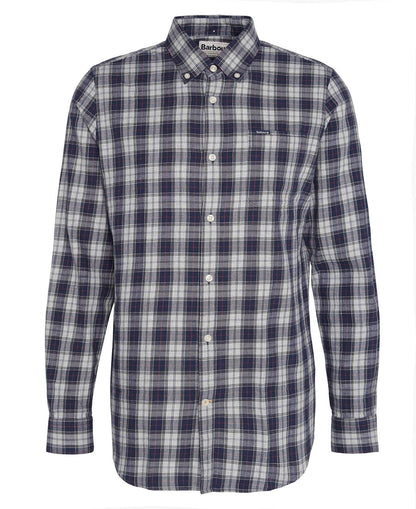 Mens Barbour Lanark Tartan Tailored Shirt blue granite