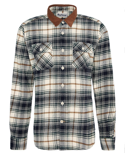 Mens Barbour Nevis Checked Tailored Shirt ecru