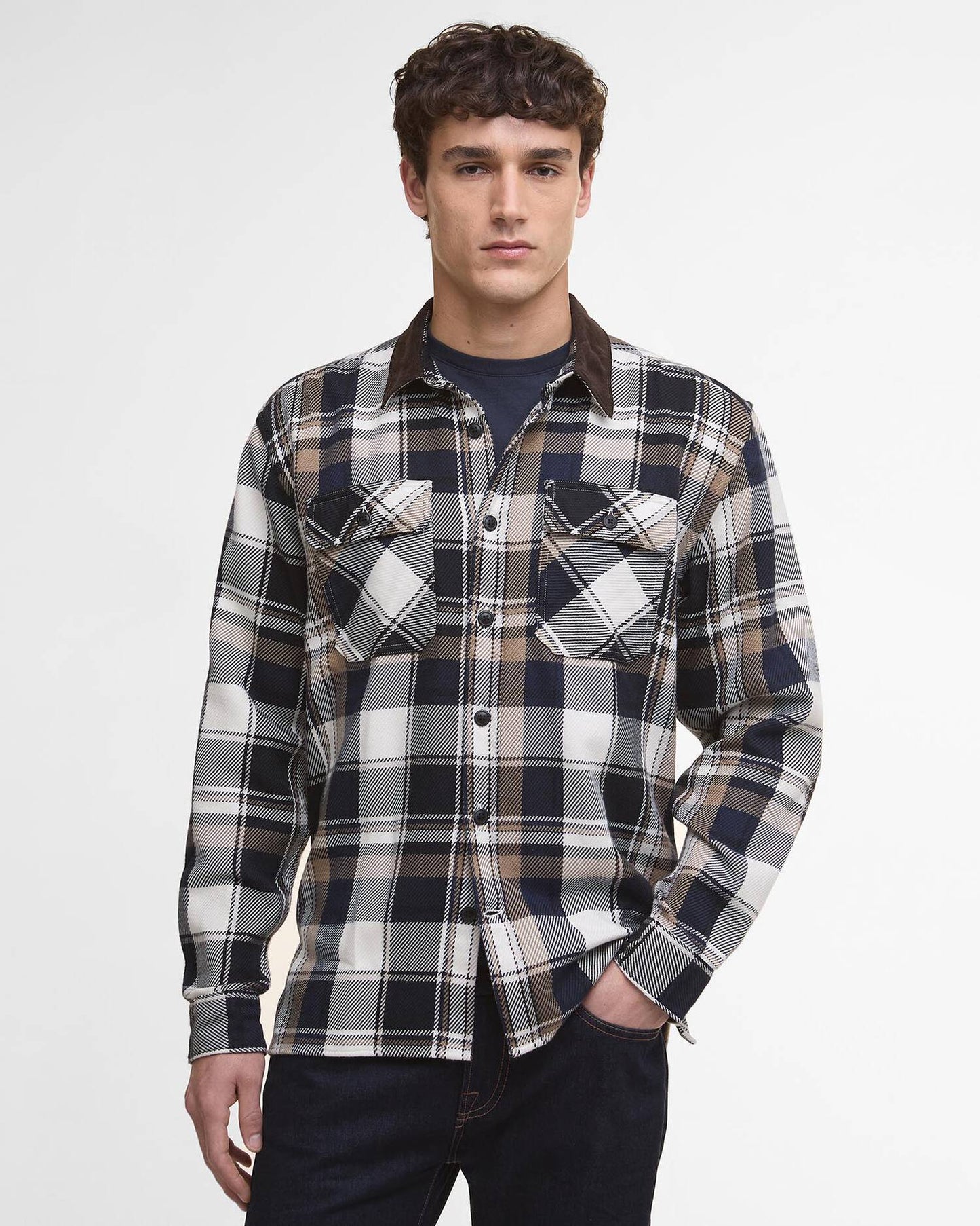 M barbour grasmoor relaxed checked shirt