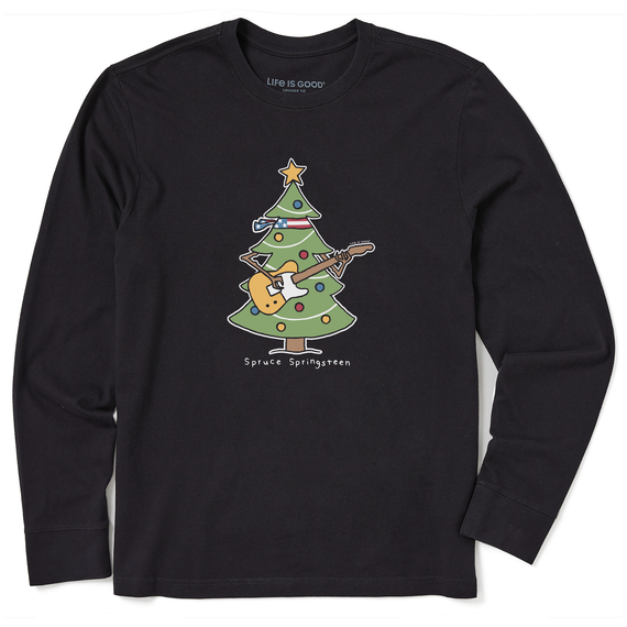 M LS CRUSHER TEE Spruce Springstein LIFE IS GOOD